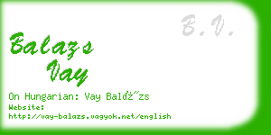 balazs vay business card
